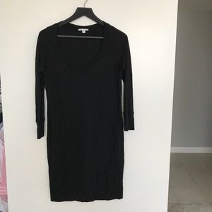 Long-sleeve black dress
